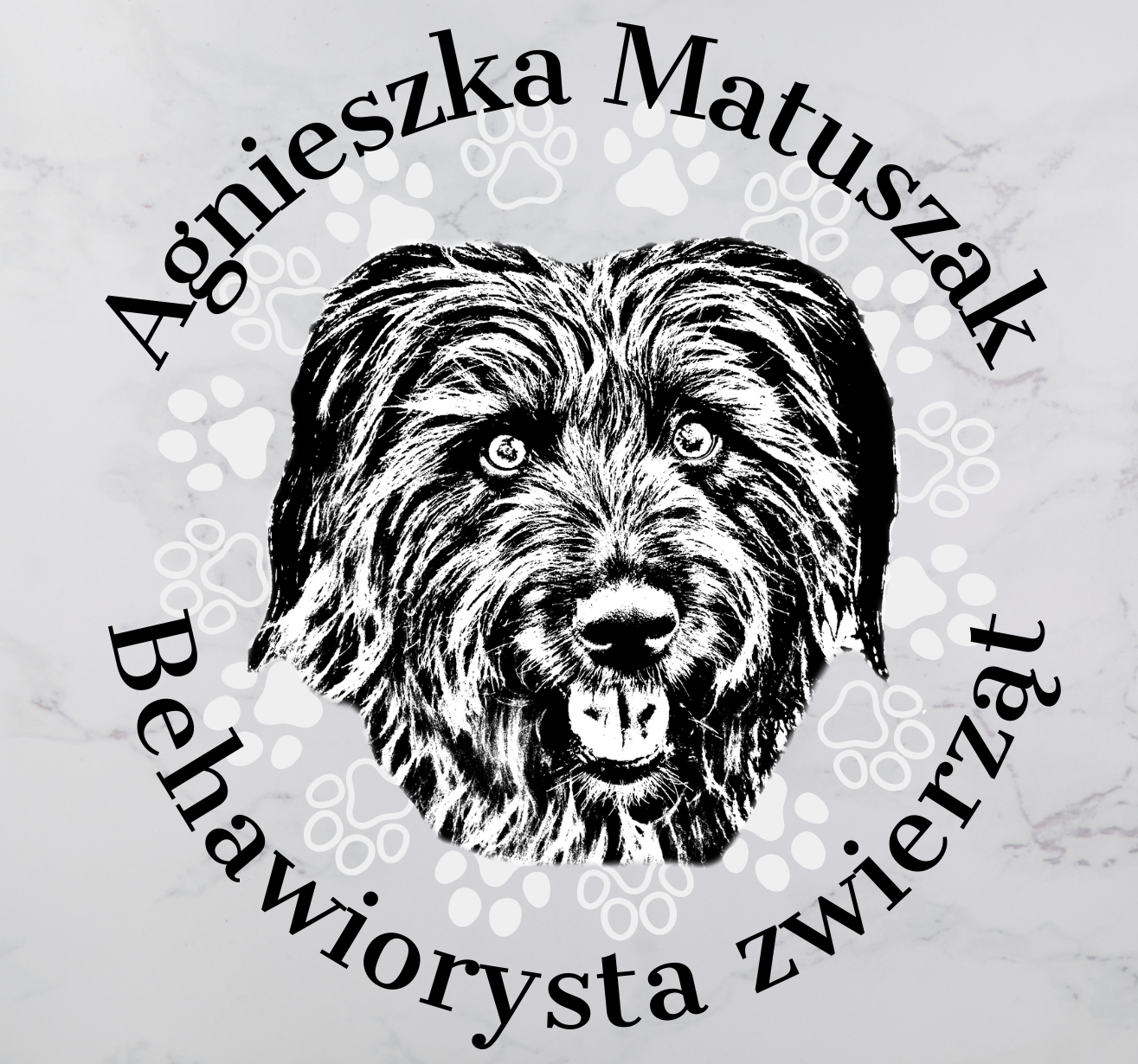 logo Agnieszka Matuszak technik weterynarii, mgr inż. behawiorystyki zwierząt, trener psów